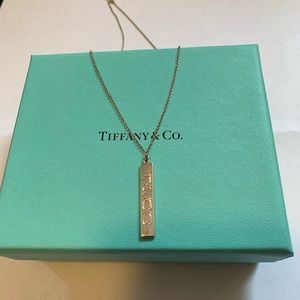 Tiffany & Co. Sterling Silver bar pendant necklace